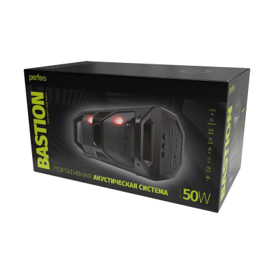 Perfeo Bluetooth-������� "BASTION" 50W, EQ,USB, microSD, AUX, FM, MIC, TWS ������