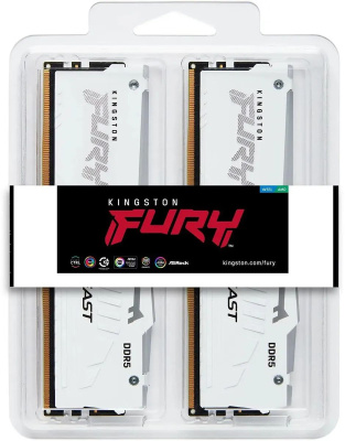 ������ DDR5 2x32GB 6000MHz Kingston KF560C36BWEAK2-64 Fury Beast White Expo RTL PC5-48000 CL36 DIMM 288-pin 1.35� dual rank Ret