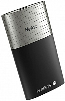 SSD External Netac 500Gb Z9 NT01Z9-500G-32BK (USB3.2, up to 550/480MBs, 90�47.5�11.5mm, Aluminium+Plastic)