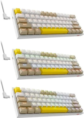 ���������� Redragon Fizz Pro, ������������, USB, Bluetooth/����������, ������������ Grey/Yellow (72598)


