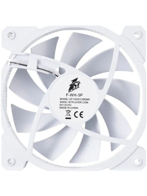 ���������� 1STPLAYER F White / 120mm 3pin 12V 1100rpm 35.00cfm 23.00dBA / F-WH-3P / BULK
