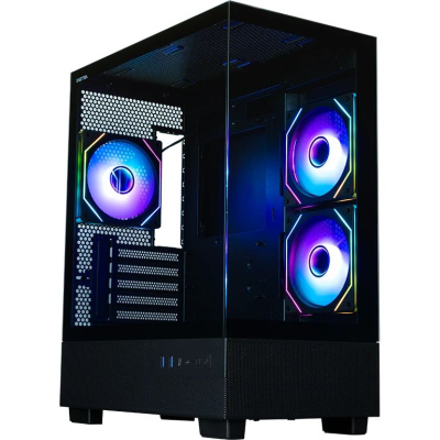 ������ XASTRA Q400M 3ARGB-C6-UC Black mATX/Aquarium/Screewless/ 3x120mm ARGB PWM FM fans/Argb+PWM HUB 6port/ Type-C/ Q400M-3FM12A-C6-UC