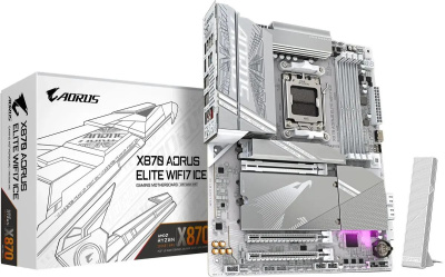 ����������� ����� Gigabyte X870 AORUS ELITE WIFI7 ICE, SocketAM5, AMD X870, ATX, Ret