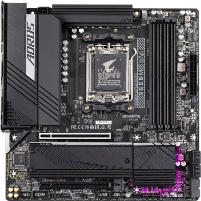 ����������� ����� Gigabyte B650M AORUS ELITE SocketAM5 AMD B650 mATX AC`97 8ch(7.1) 2.5Gg RAID+HDMI+DP