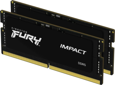 ����������� ������ 32Gb DDR5 4800MHz Kingston Fury Impact SO-DIMM (KF548S38IBK2-32) 2x16Gb KIT