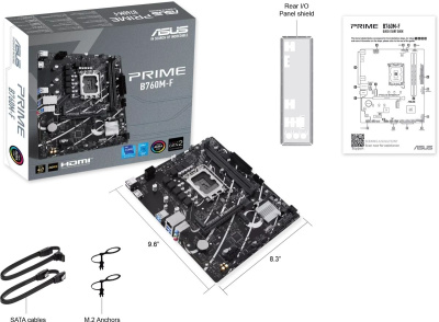 ����������� ����� Asus PRIME B760M-F, Socket LGA 1700, Intel B760, mATX, Ret 90MB1IK0-M0EAY0