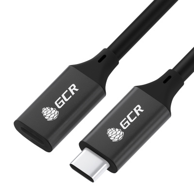  USB 3.1 Type C- Greenconnect GCR-54075, 0.5m , 100W/20V/5A, M/F, TPE, AL ase , , 