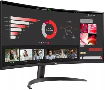 ������� 34" LG UltraWide 34WR50QK-B, 3440x1440, VA, 100��, 2�HDMI, ���������, ������