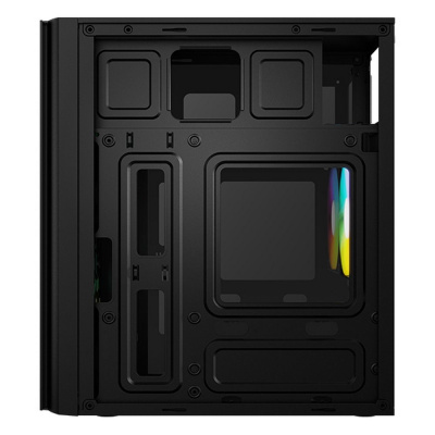 ������ SOEYI M2 SOEYI micro atx case with black coating, with PSU 500W; USB3.0+USB1.1*2+HD Audio; with 2x 12cm fixed color front fan, 1x 12cm fixed color rear fan;