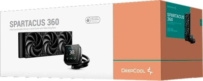������� �������� ���������� Deepcool Spartacus 360 Soc-AM5/AM4/1200/1700/1851 4-pin LCD, ������, Ret (R-SPT360-BKDSMP-G-1)