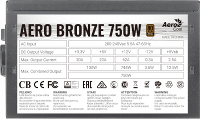   750W Aerocool Aero Bronze