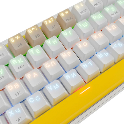 ���������� Redragon Fizz Pro, ������������, USB, Bluetooth/����������, ������������ Grey/Yellow (72598)


