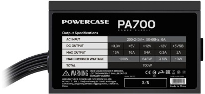 ���� ������� Powercase PA700 ATX 2.31, 700W, APFC,  PA-700SI