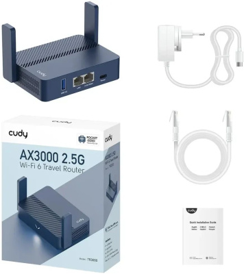 Wi-Fi ������������� Cudy TR3000, AX3000, 2.4/5���, 1 LAN, �����