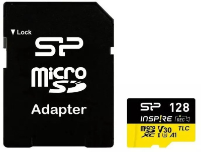 ���� ����� microSDXC 128GB Silicon Power SP128GBSTXLV3V1NSP Elite V30 A1 + adapter