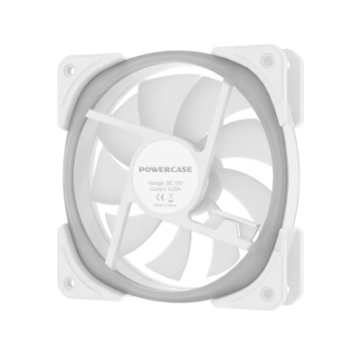 ���������� Powercase (CM21-14W ARGB) White 140x140x25�� (PWM, 4pin +ARGB Sync, 800-1500�