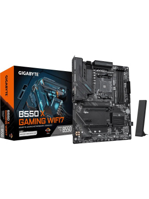 ����������� ����� Gigabyte B550 X GAMING WF7 Soc-AM4 AMD B550 4xDDR4 ATX AC`97 8ch(7.1) 2.5Gg RAID+HDMI+DP