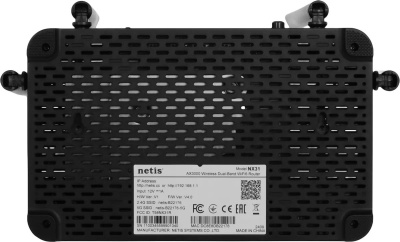 Wi-Fi ������ Netis NX31, Wi-Fi 6, AX3000, 2.4/5���, 3 LAN, ������