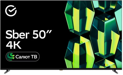 ��������� Sber 50" SDX-50U4124 ����� �� Frameless ������ 4K Ultra HD 60Hz Smart TV