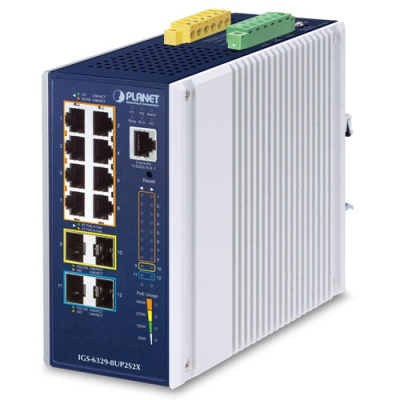 ������������ ���������� L3 PLANET IGS-6329-8UP2S2X � 8 ������� 10/100/1000T 802.3bt PoE + 2 ����� 1G/2,5G SFP + 2 ����� 10G SFP+ ����������� Ethernet-����������