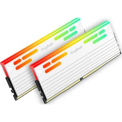 ������ ������ Kingbank DDR5 48GB (2x24Gb) 8400MHz White Heatsink RGB  K5.01.FLM5NM9505