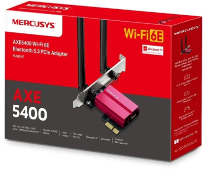 ������� ������� Wi-Fi + Bluetooth Mercusys MA86XE AXE5400 PCI Express (���.����.������.) 2���.