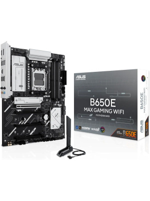 ����������� ����� ASUS B650E MAX GAMING WIFI, AM5, B650, 4*DDR5,  4*SATA, 3*M.2, 5*USB 3.2, 2*USB 2.0, Type-C, 5*PCIx16, DP+HDMI, ATX; 90MB1LD0-M0EAY0