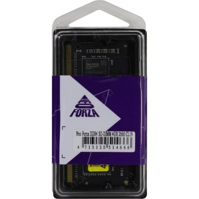 ������ ��� �������� Neo Forza SO-DIMM DDR4 DIMM 4 �� PC4-21300 (DDR4 2666 ���) (NMSO440D82-2666EA10)