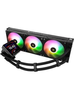 ��� Thermalright Grand Vision 360 (360mm, LED, Black, ARGB/ Fans: 3x120mm, 80.45CFM, 29.4dBA, 2150RPM/ Pump height 72.5mm, 6400RPM, Rad thickness 27mm/ S: 1700, 1200, 1851, 115X, 2011, 2066, AM5, AM4)