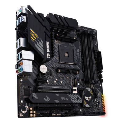 ����������� ����� Asus TUF GAMING B550M-PLUS Soc-AM4 AMD B550 4xDDR4 mATX AC`97 8ch(7.1) 2.5Gg RAID+HDMI+DP Ret