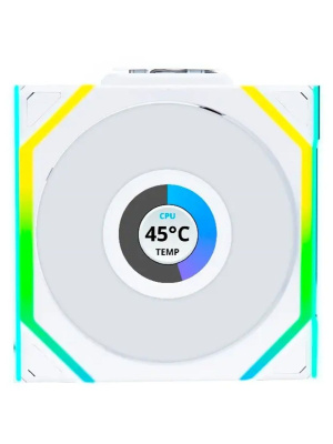 �������� ������������ (3��.) Lian Li UNI FAN SL WIRELESS LCD 120 Reverse Blade / 12RSLLCD1W3W WHITE / 120x124,5x28�� (1.6� LCD �������, PWM, ARGB, 1900 ��/��� (Max.), 31dBa) / G99.12RSLLCD1W3W.R0