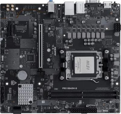 ����������� ����� MSI PRO B840M-B SocketAM5 AMD B840, mATX, Ret