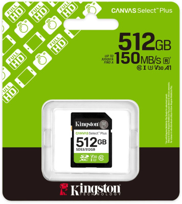 ���� ����� SDXC 512GB Kingston SDS3/512GB Canvas Select Plus w/o adapter