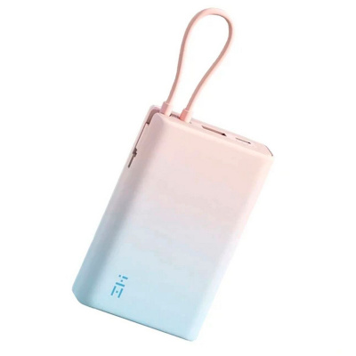 ������� �����������  ZMI 10000mAh Powerbank with build-in Charging Cable color P17 Pink