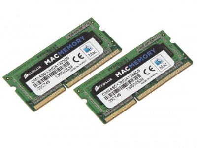     SO-DDR3 8Gb (2x4Gb) PC10600 1333MHz Corsair CMSA8GX3M2A1333C9