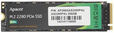 ���������� SSD 256Gb Apacer AS2280P4U (AP256GAS2280P4U-1) ���������� SSD, M.2, 256 ��, PCI-E x4, NVMe, ������: 3500 ��/���, ������: 1200 ��/���