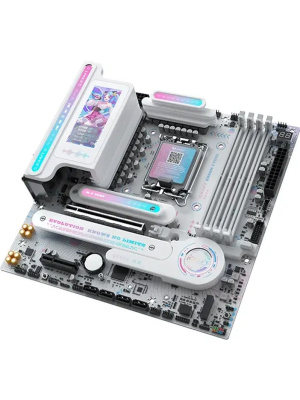 ����������� ����� Maxsun MS-iCraft B860M CROSS PRO B860, LGA1851, 4*DDR5, 1*PCIEx16, 1*PCIEx4, 3*M.2, 1*TypeC, 8*USB3.2Gen2, 2*USB3.2Gen1, 3*USB2.0, 4*SATA3.0, 5G, Type-C(DP), DP, HDMI, M-ATX, RTL