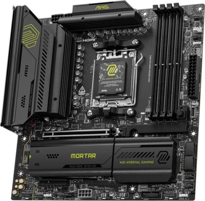 ����������� ����� MSI MAG B850M MORTAR WIFI, SocketAM5, AMD B850, mATX, Ret