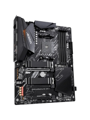 ����������� ����� Gigabyte B550 AORUS ELITE WIFI7 Soc-AM4 AMD B550 4xDDR4 ATX AC`97 8ch(7.1) 2.5Gg RAID+HDMI+DP