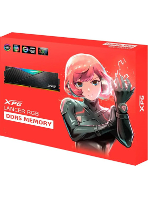 ����������� ������ ADATA LANCER RGB DDR5 DIMM 32GB 6000MHz 2*16GB 30-40-40 1.4V BLACK DUAL COLOR BOX