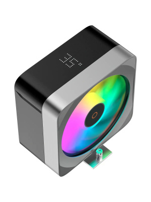 ����� Ocypus Delta A40 EX BK Digital, 120mm ARGB FAN, Top Display Panel, 4 HEAT PIPES, 4-PIN PWM, 500-1800 RPM, 29DBA, HYDRO BEARING, LGA115X/1200/1700/18XX, AM4/AM5