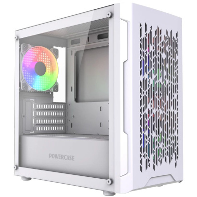 ������ Powercase Mistral Micro D3W ARGB V2, Tempered Glass, 2x 140mm ARGB PWM+1x 120mm ARGB PWM, �����, mATX  (CMMDW-A3-V2)
