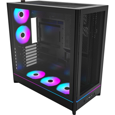 ������ Montech HS01 PRO Black / ATX / 5x120mm ARGB fans & hub / HS01 PRO (B)