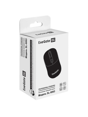 ���� ExeGate Professional Standard SL-9063 (USB, ����������, 3600dpi, 4D, 4 ������ � ������ ���������, ����� ������ 1,5�, ������, RTL) EX298898RUS