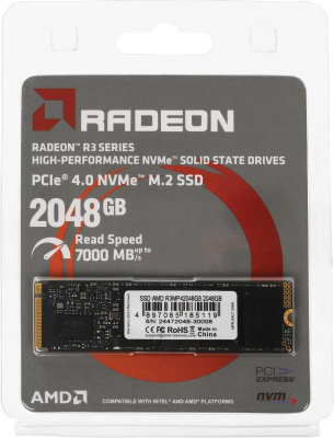 ���������� SSD AMD PCIe 4.0 x4 2TB R3MP42048G8 Radeon M.2 2280