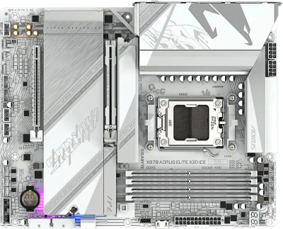 ����������� ����� Gigabyte X870 AORUS ELITE X3D ICE, SocketAM5, AMD X870, ATX, Ret