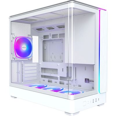������ Montech KING 15 PRO White / mATX / 4x120mm ARGB fans / KING 15 PRO (W)