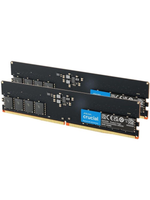 ����������� ������ Crucial by Micron DDR5-5600 64GB Kit (2x32GB)  UDIMM CL46 Black 1.1V, 1 Year Warr�nty