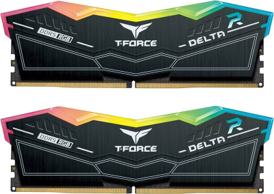 ������ ������ 32GB (2x16GB) TEAMGROUP T-Force Delta RGB DDR5 6000MHz CL30 (30-36-36-76) 1.35V / FF3D532G6000HC30DC01 / Black