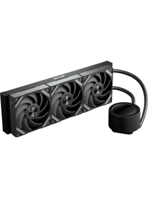 ������� ���������� ��� ���������� SAMA Q70 Black (360mm, LED temp., Black, ARGB/ Fans: 3x120mm, 86CFM, 30dBA, 2600RPM/ Pump height 64mm, 30dBA, 2800RPM, Rad thickness 27mm/ S: 1851, 1700, 1200, 20XX, 115X, AM5, AM4)